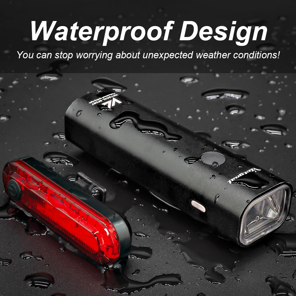 
VICTGOAL Bike Light USB LED Bike Light Front and Back 