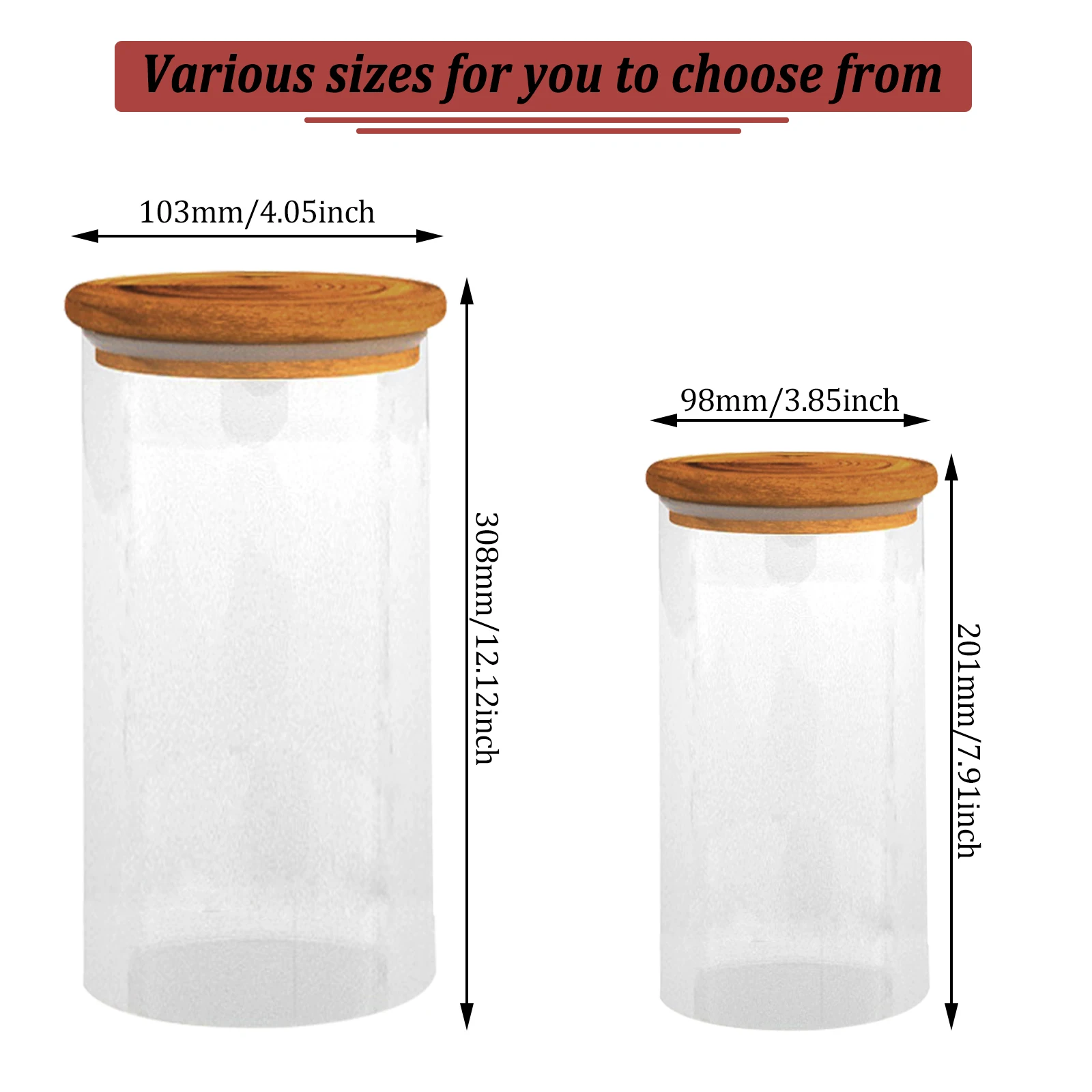 Factory Direct Sales Water proof Borosilicate Glass jar Smell Proof bamboo glass jar For store Tobacco And Spice