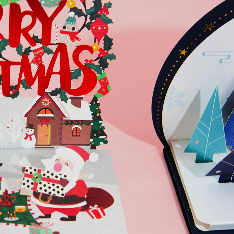 Wholesale Custom Printing Happy Birthday 3D Pop Up Greeting Cards with Envelopes