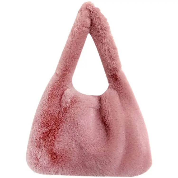 hand carry bag faux fur women handbag portable cross-body bag leisure manufacturers wholesale