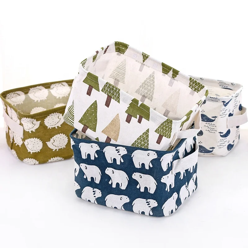 Clothing box with Large Capacity  Foldable Rope Cotton Storage Basket Storage Organizer Kid Toy Woven Storage Box