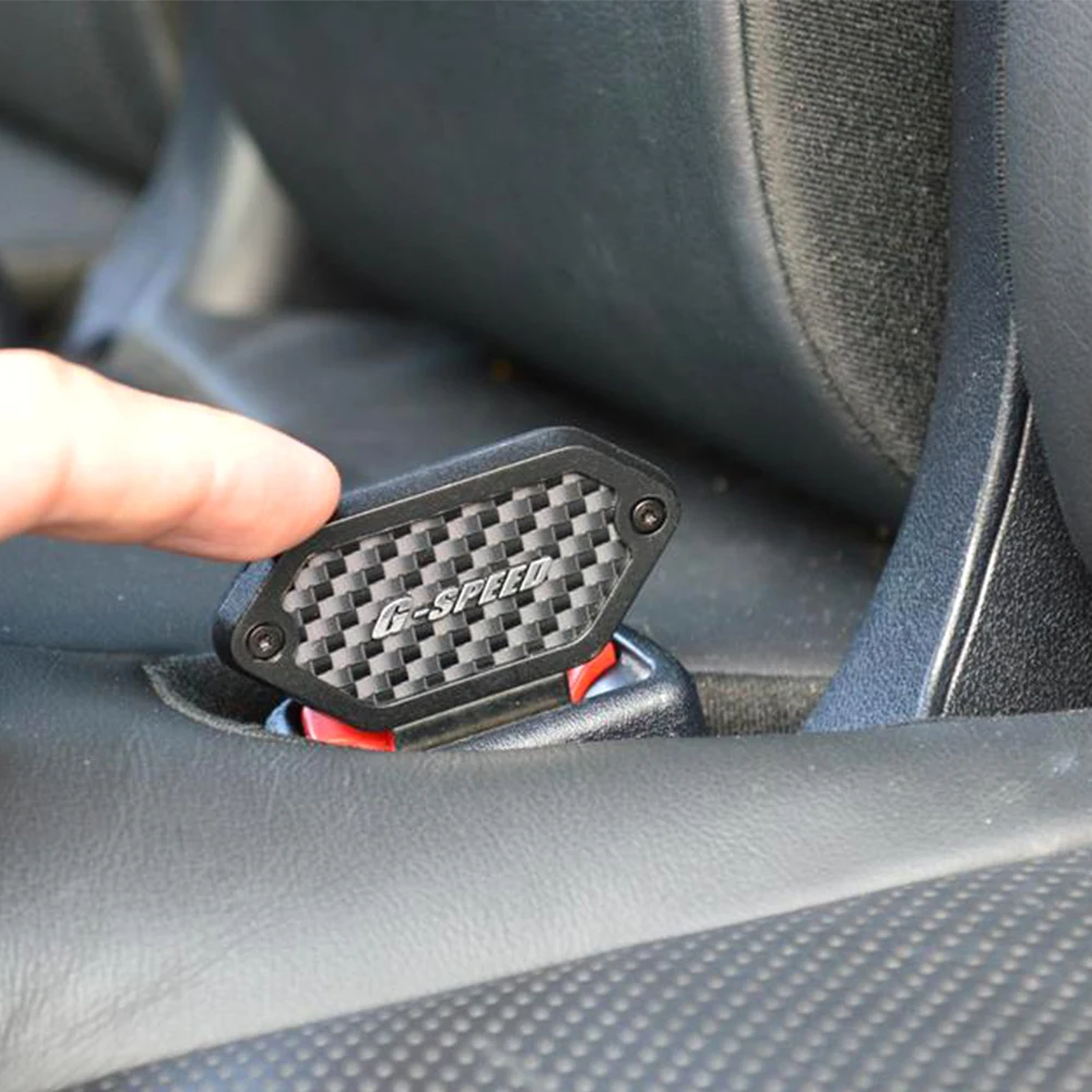 
Universal Carbon Fiber-like Car Safety Alarm Stopper Seat Belt Buckle 