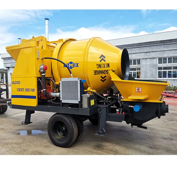 mini concrete pump mixer diesel concrete pump truck