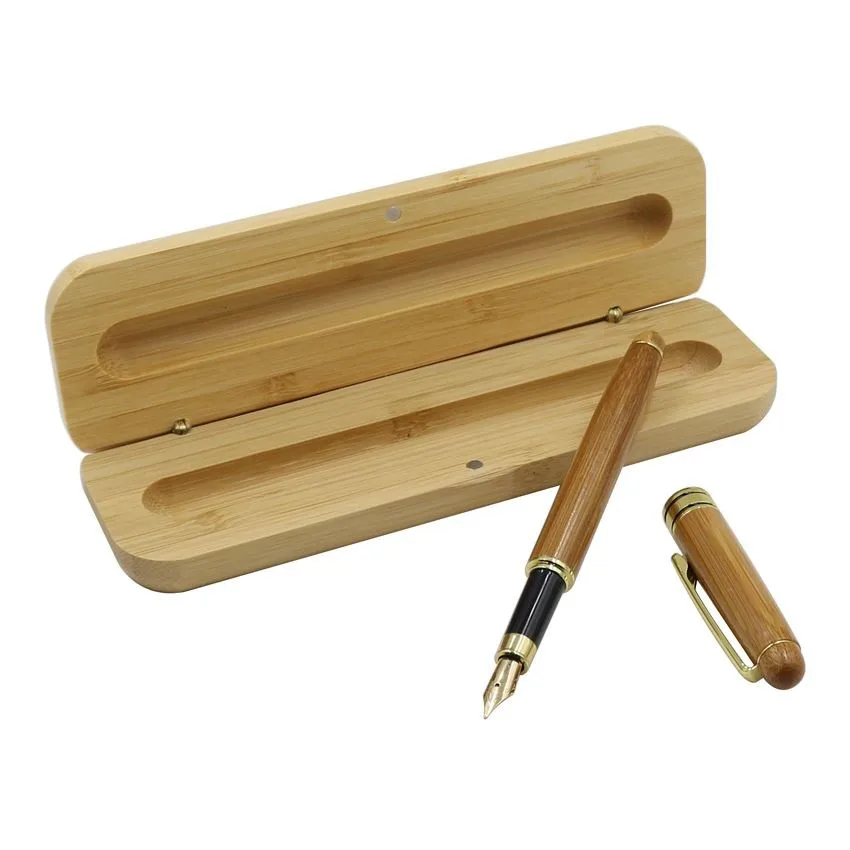 Набор бамбуковых ручек с коробкой для офиса ручка письма Подарочная коробка деревянная рукоделие деревянный набор