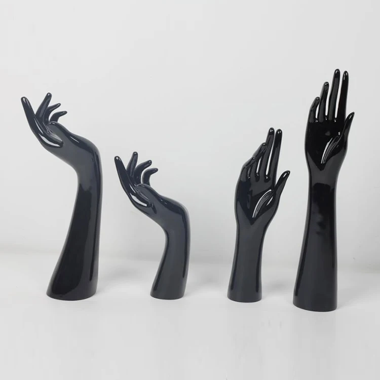 Black Fiberglass Hand Mannequin Display Jewelry Hand For Sale
