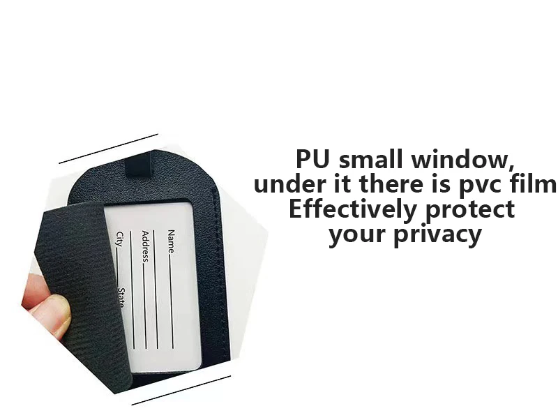 Print Gold LOGO Luggage Tags Wedding Favor Commonly Suitcase Label PU Leather Custom Design Bulk Luggage Tags