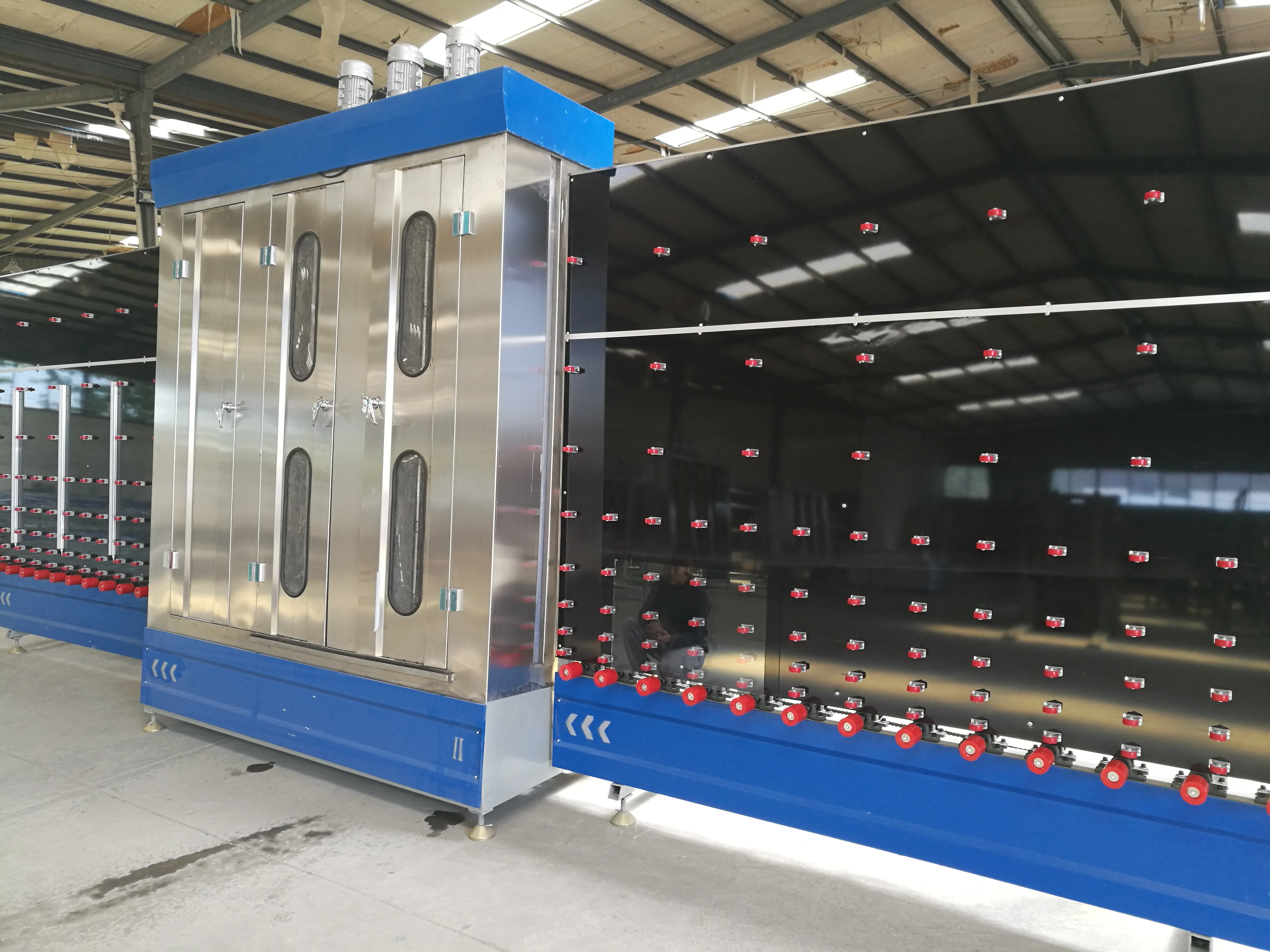 High Standard Vertical Glass Washing Machine Automatical CNC Glass OEM  Power Intelligent Cleaning Easy Control
