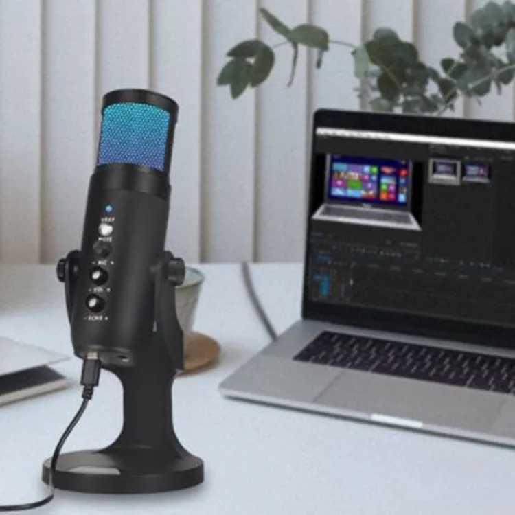 Professional Usb Rgb Colorful Breathing Live Dedicated Recording Mic Studio Gaming Microphone For Pc Ps4 Ps5 Mac