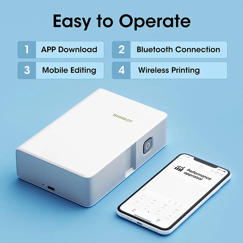 NiiMbot B18 Портативный беспроводной мини-принтер для печати этикеток
