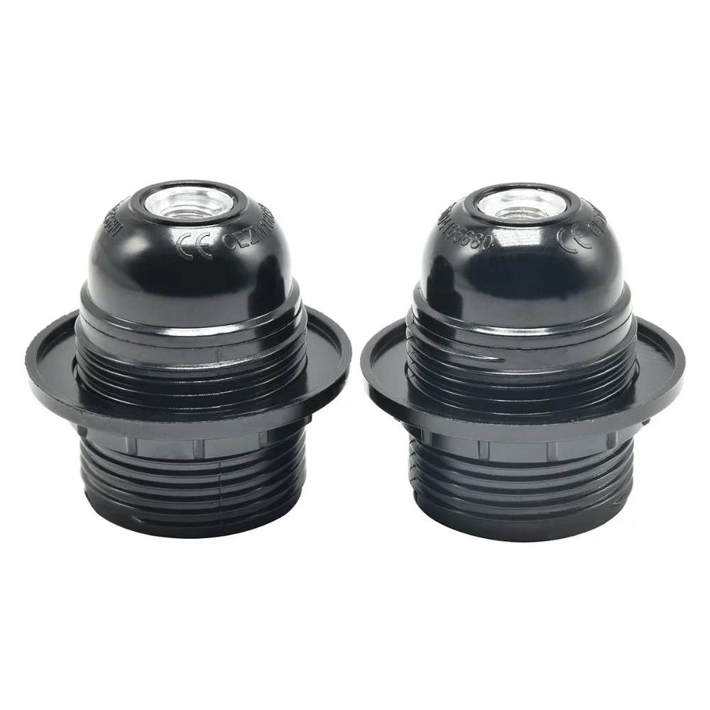 E27 Bakelite Lamp Holder Vintage Whole Tooth Body With Ring Screw Bulb Lamp Socket Self Locking E27 Pendant Lamp Bases