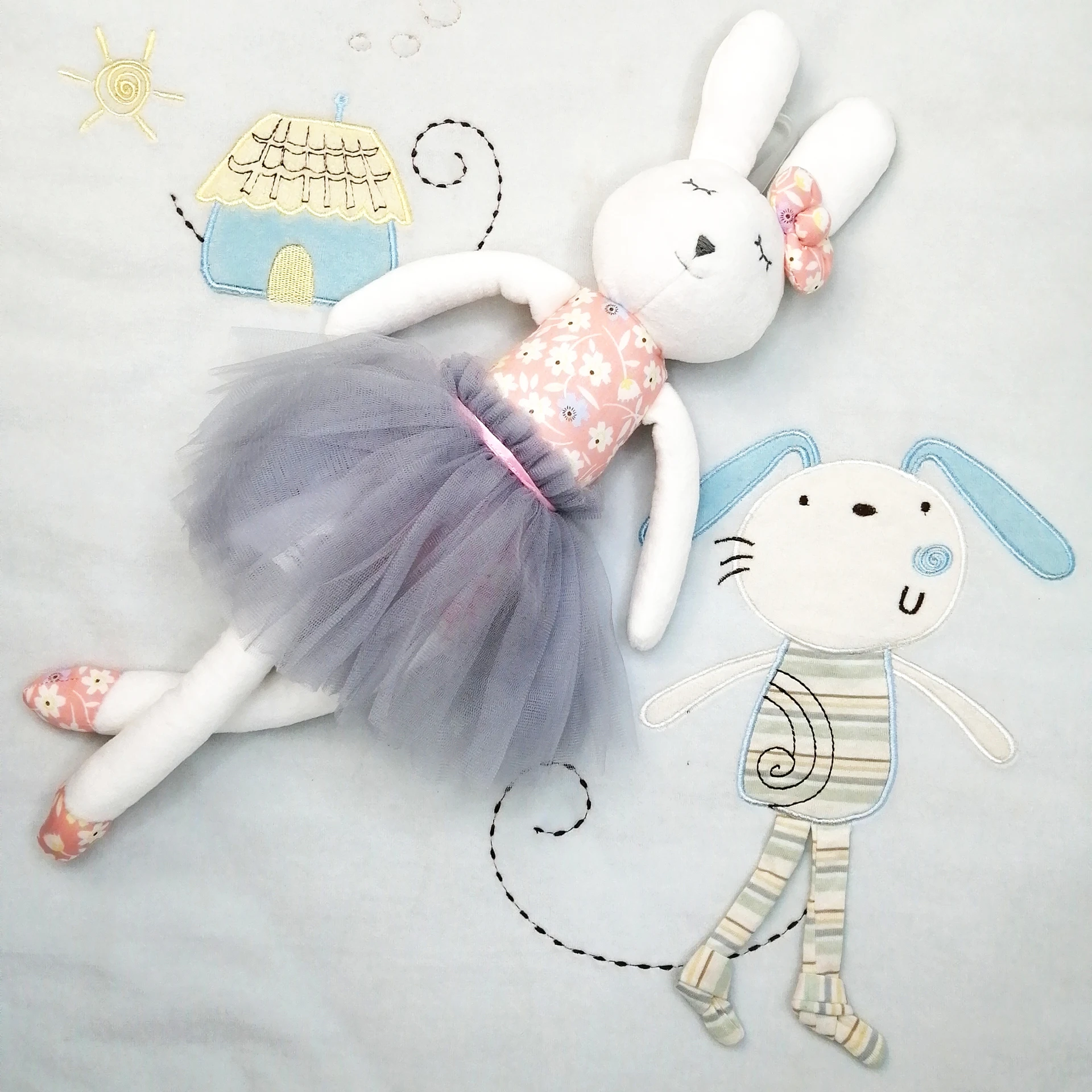 Ready to Ship High Quality Plush Toy Children Gifts Playing Stuffed Doll Custom Popular Long Ears Plush Rabbit Toys
