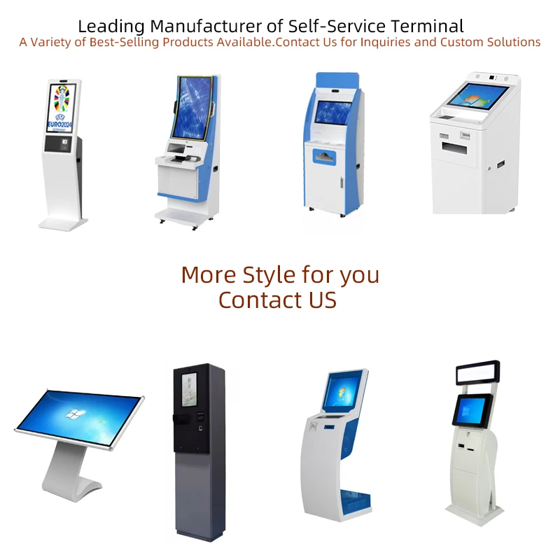 Touch Screen Self Payment Kiosk for Restaurants with QR Scanner and Cash Payment