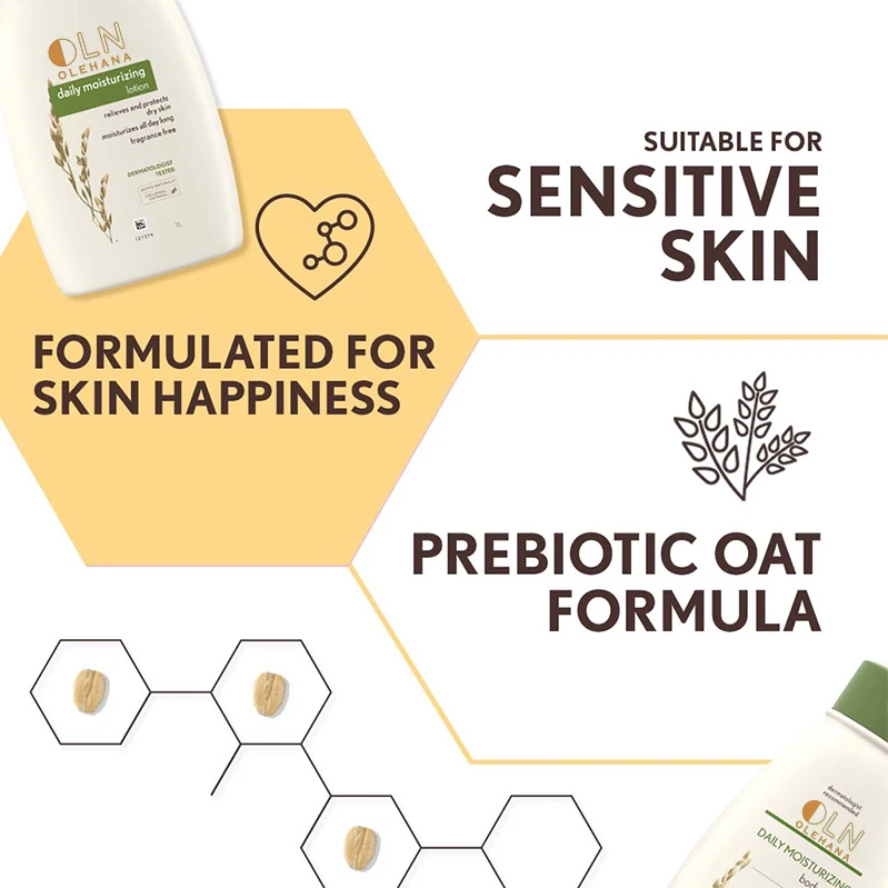 OLEHANA 24-hour protection against dry skin ACTIVE NATURALS Colloidal Oatmeal Moisturizing Body Lotion aveeo
