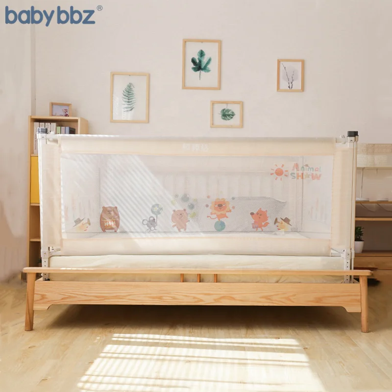 
BabyBBZ Nine Gear Height Adjustments Baby Bed Rail Bed Fence for Kids 