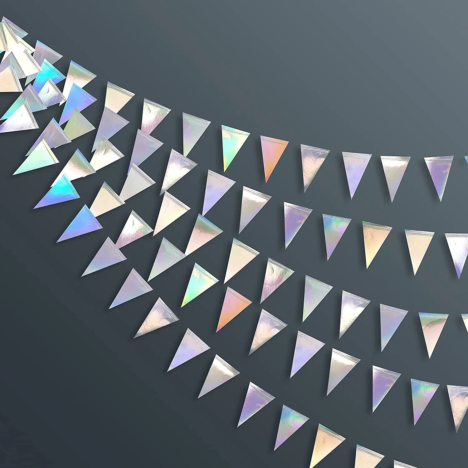 Paper Pennant Bunting Garland for Birthday Anniversary Engagement Wedding Bridal Baby Shower Graduation Hen Party Decorations