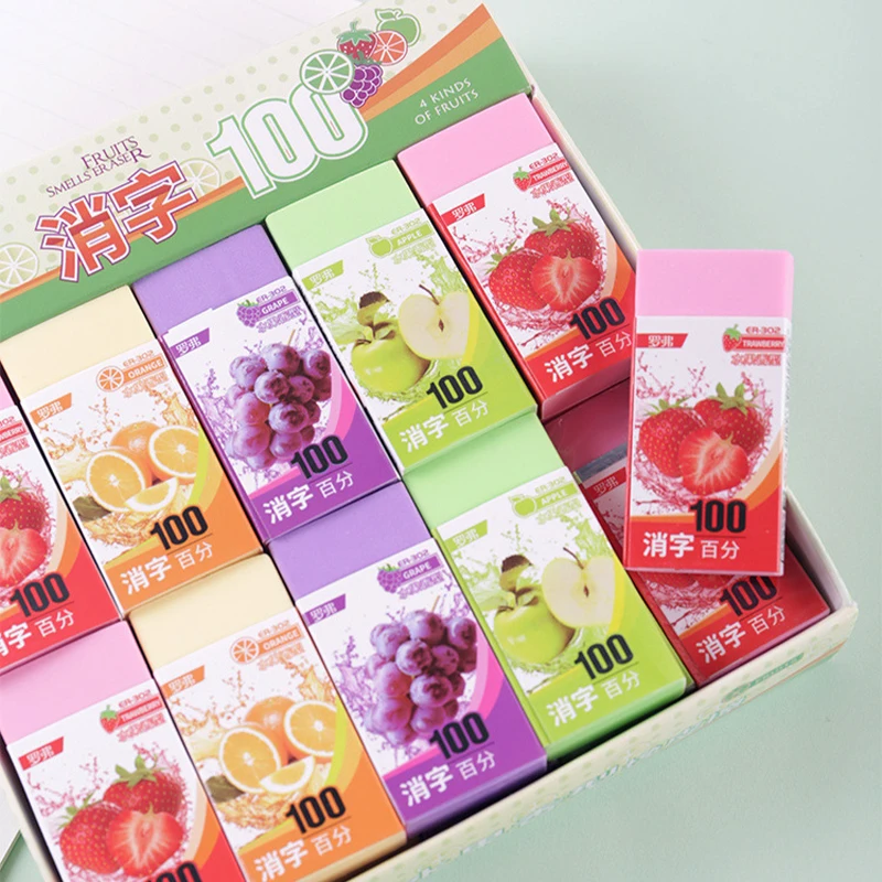 Оптовая продажа, большой размер, милый, фруктовый, настраиваемый ластик, индивидуальный дизайн, школьные канцелярские принадлежности, карандаш, резиновый ластик