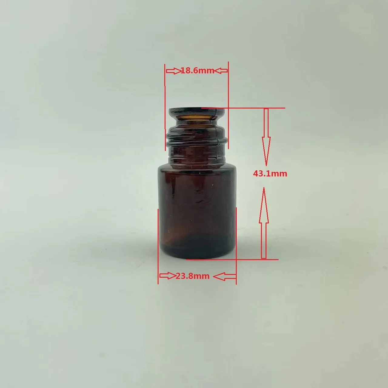 Linlang Shanghai 5ML Amber Brown Pour-Out No Drip Bell Mouth Round Glass Bottle with Phenolic Resin Cap