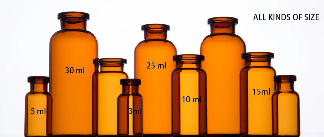 Factory! Shandong LINUO pharmaceutical glass packaging amber transparent injection glass vial 2ml 3ml 5ml 10ml  20ml 30ml