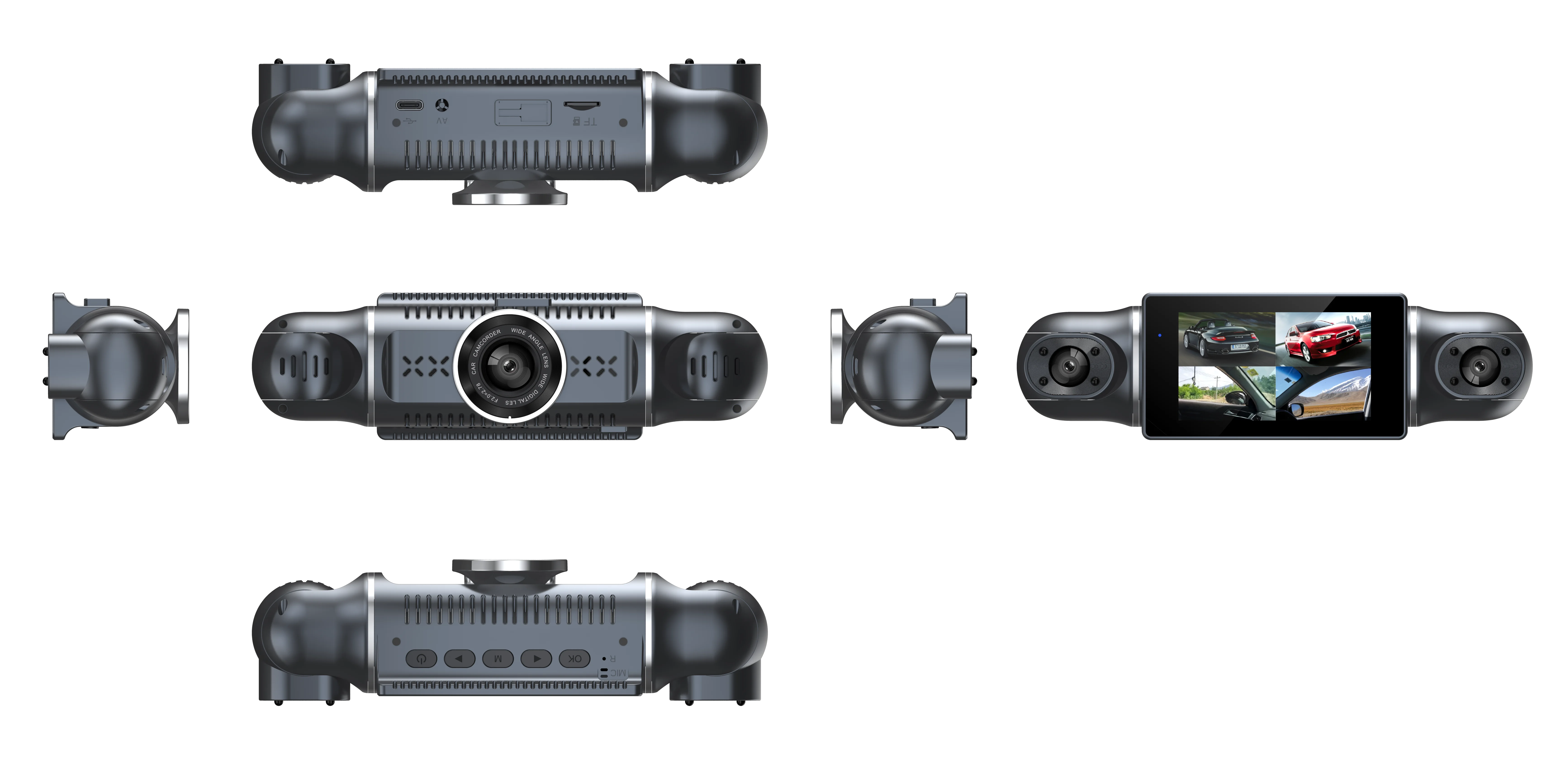 Factory direct four-recording 1080P Wifi front and back left and right four-recording driving recorder camera