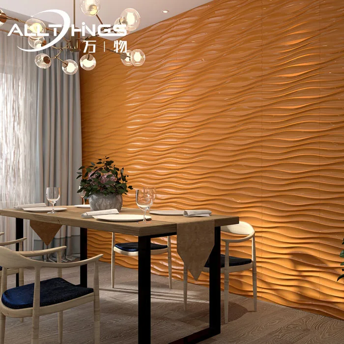 Various Colors Indoor Decorative Wallpaper luxury PVC 3D Wall Panel TV Background Wall Board With Cheapest Price