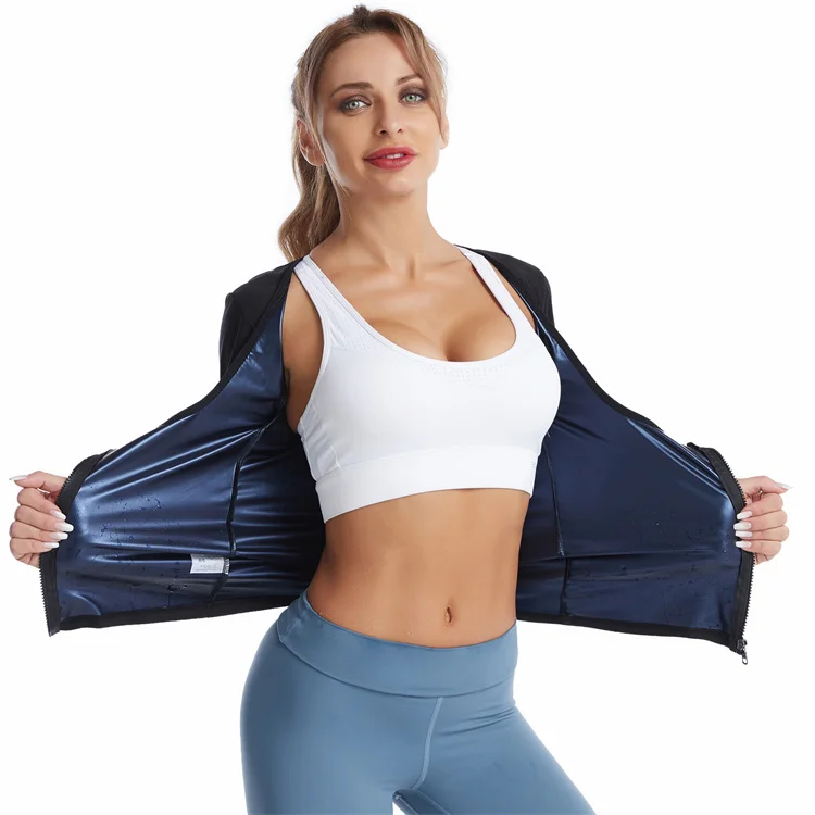 Women Sweat Shaper Vest Slimming Belt Belly Shirt Body Fat Burning Shapewear Waist Trainer