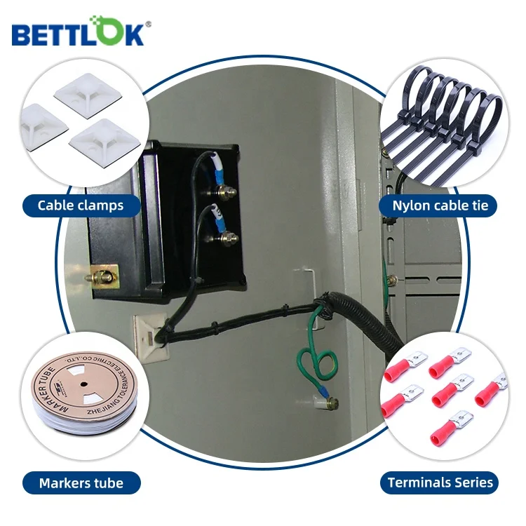 Bettlok China supplier nylon 66 pa 66 material plastic nylon cable tie supplier cable clamp strap wraps