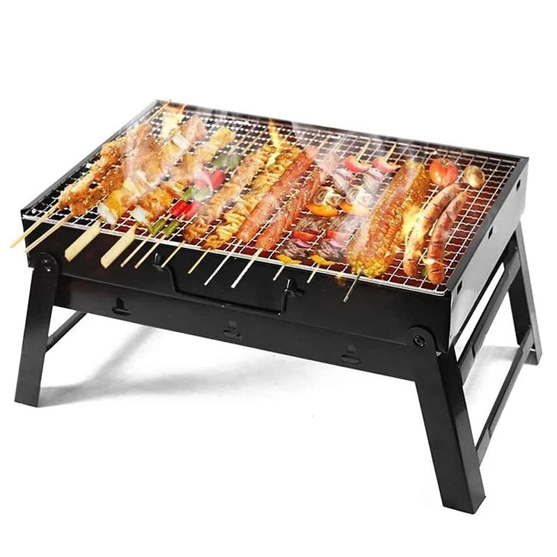 Alocs Portable Barbecue BBQ Grill Outdoor Wood Stove parrillas para barbacoa Picnic Garden Backyard Camping Charcoal Grills
