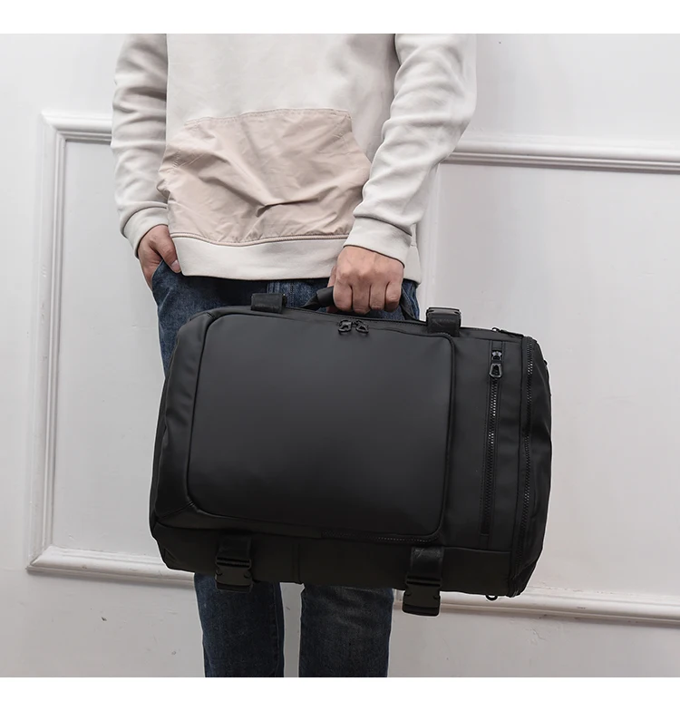 Factory Custom Oem Odm Service Waterproof Pu Material 3 Ways Usage 15.6 Inch Laptop Bag Backpacks for Men