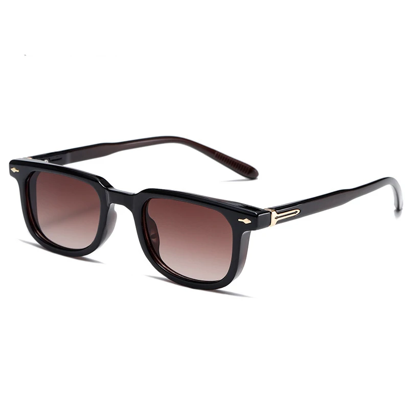 Sunglasses 2023 New Women Fashion Vintage Men Leopard Custom Logo Shades Sun Glasses Rivets Square Sunglasses Z3702