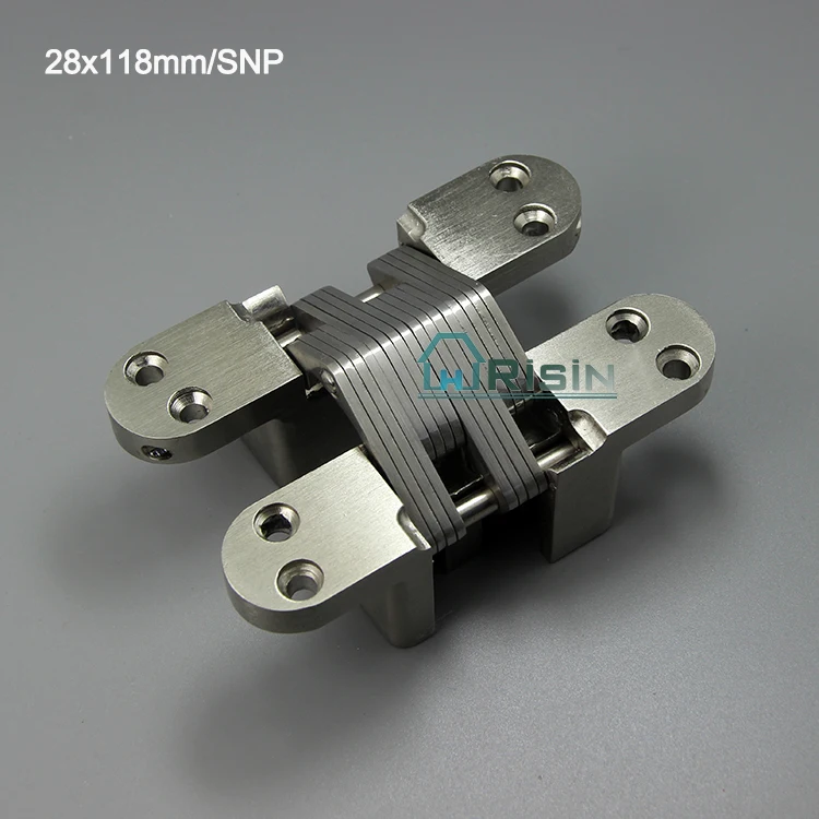 28x118mm Heavy Duty Stainless Steel Invisible Concealed Cross Door Hinge