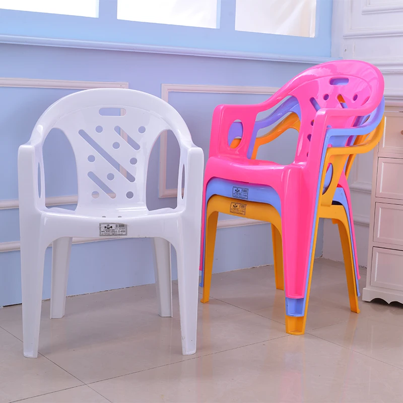 Wholesale High Back Colorful  Outdoor Banquet Party Garden Stool Chair With Arms Stackable Plastic Beach Chair For Events