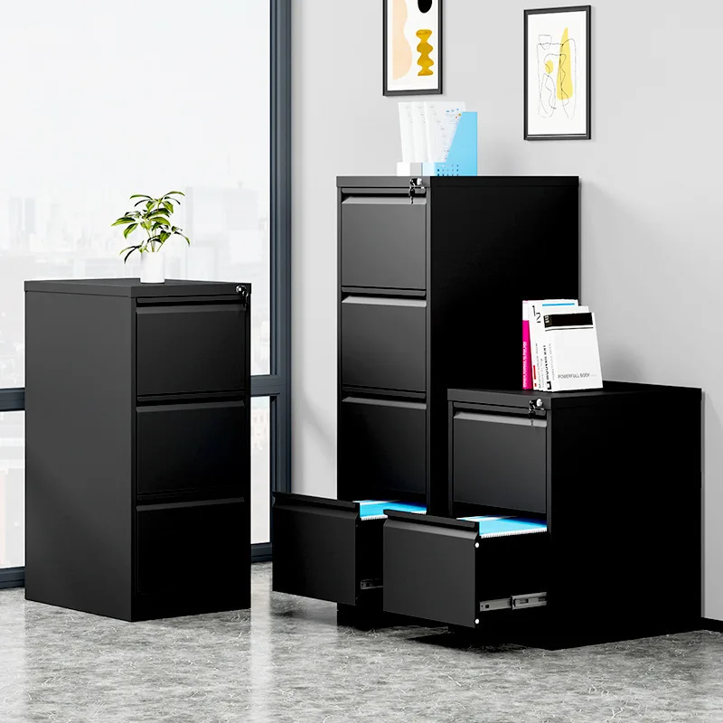 Good  Quality Wholesale 2 3 4 Drawers Cabinet with Card Holder Vertical Office Metal File Cabinet