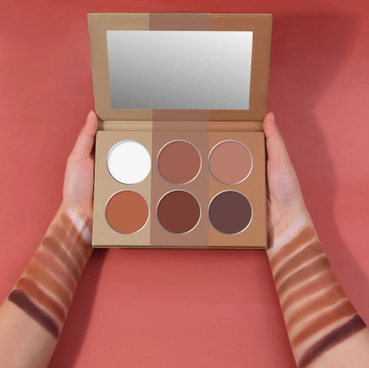 
High pigmented contour powder makeup private label 6 colors contour palette DIY vegan contour 