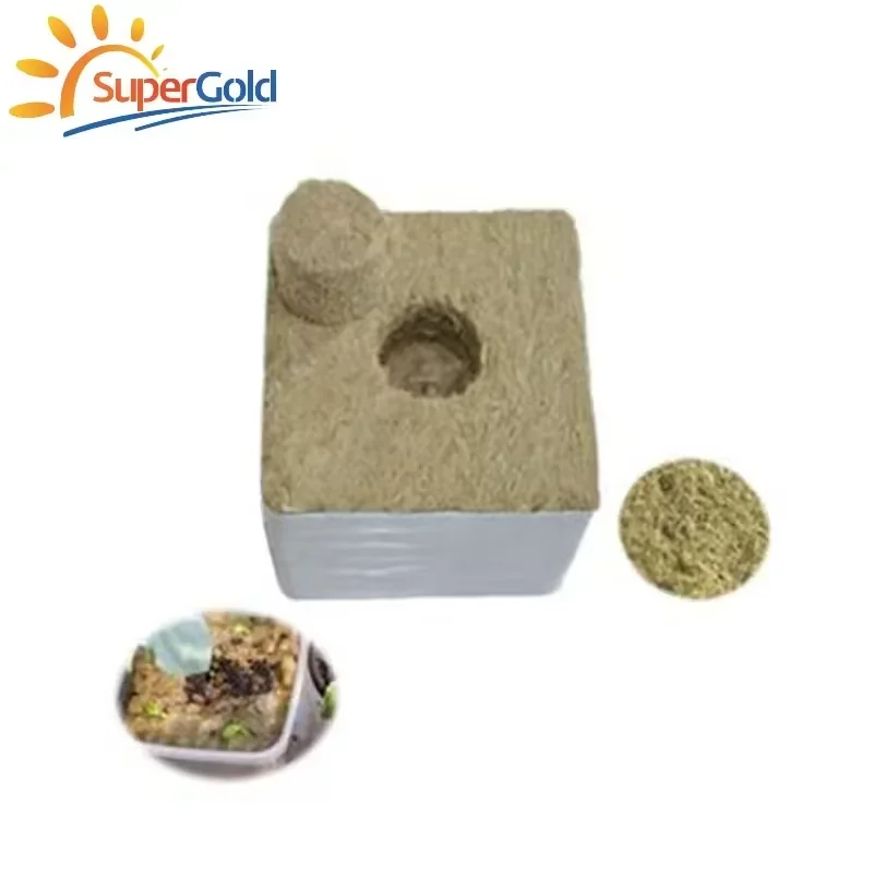 SuperGold hydroponic rock wool cultivation seeding block agriculture rock wool