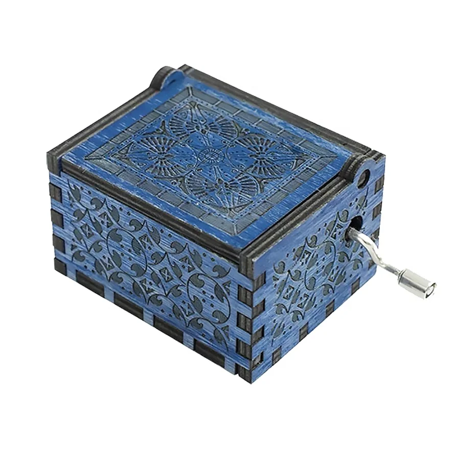 Harry Wooden Potter hand held generator Hand-cranking Hand Cranked Hedwigs Theme Music box