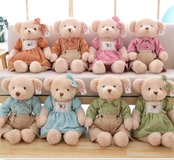 Custom Stuffed Animal Cute Plush Teddy Bear Wear beautiful clothes