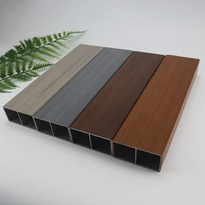 Foshan Manufacturer Rectangular Square Tubes Aluminum Profile China Suppliers Aluminum Tubes Wood Grain Finish