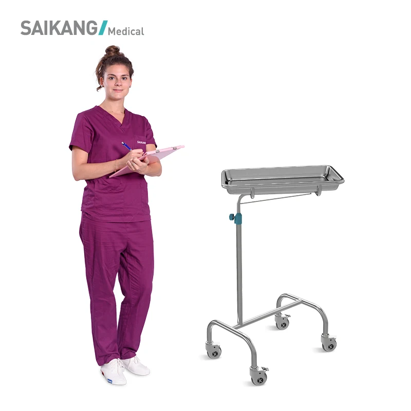 SKH038-2 SAIKANG Wholesale Movable Clinic Hospital Surgical Operating Medical Tray