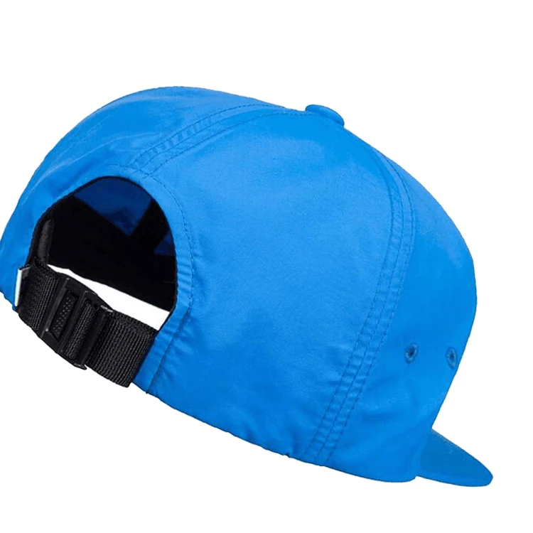 Manufacturer Dropship Embroidery Black Rope Golf Cap Men Custom 5 Panel Unstructured Performance Waterproof  Nylon Snapback Hat