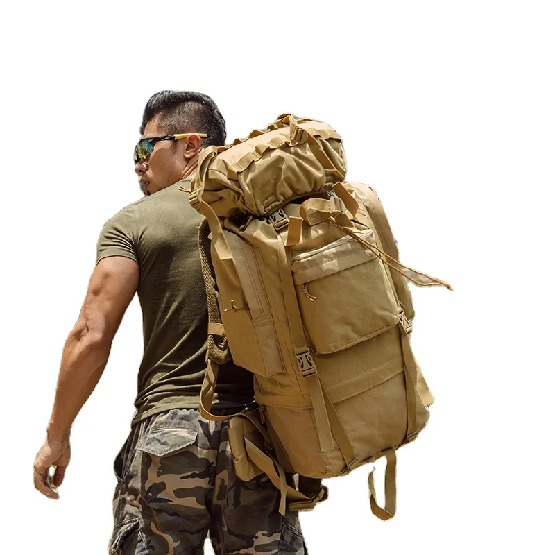 Bucksgear Factory Wholesale Promotional camping Large capacity tactical assault backpack oxford Waterproof Military Backpack 60l