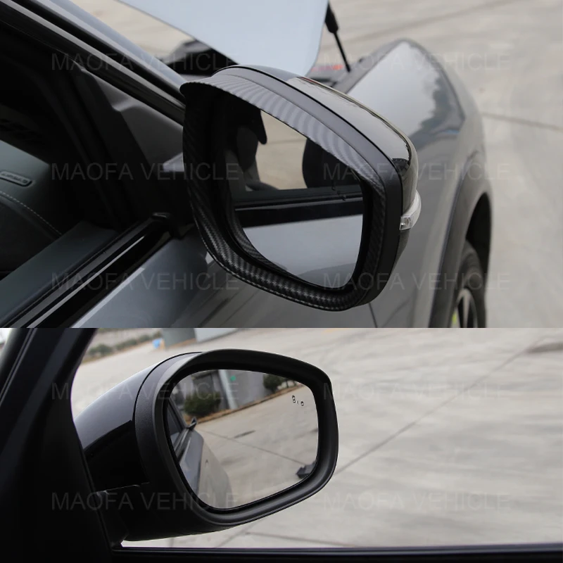 Car Part Real Carbon Fiber Rear View Side Mirror Rain Eyebrow Cover For Ford Mustang Mach-E 2021 2022 2023
