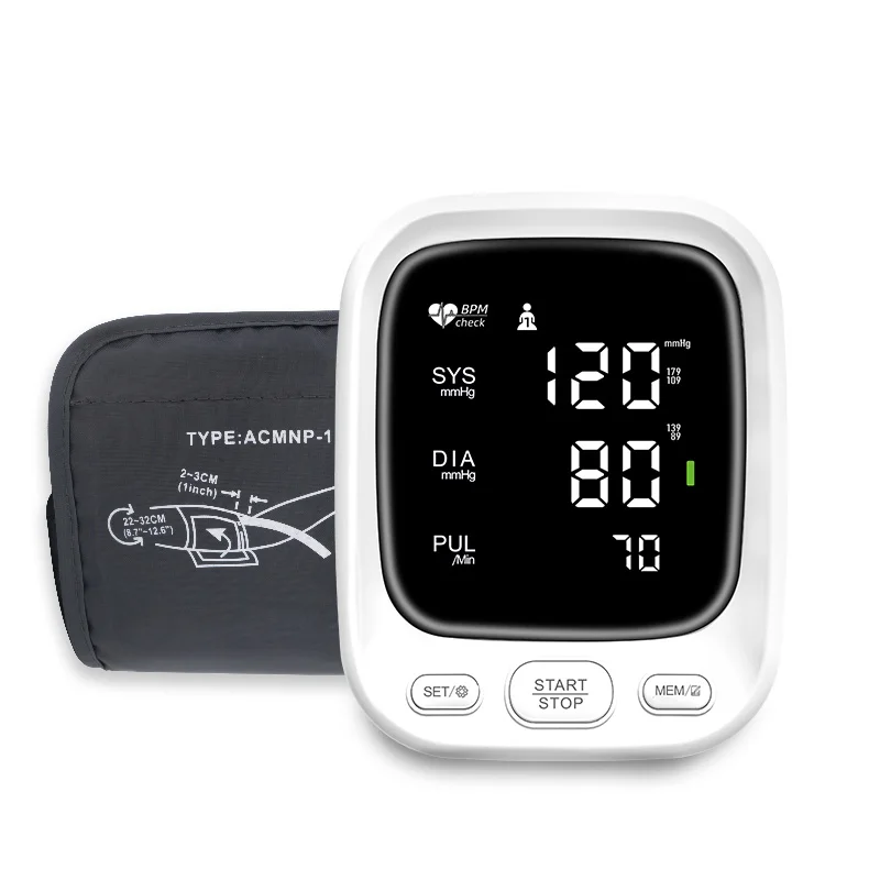 Customized LOGO Smart Electronic Voice Arm Cuff Blood Pressure Monitor Rechargeable BP Machine