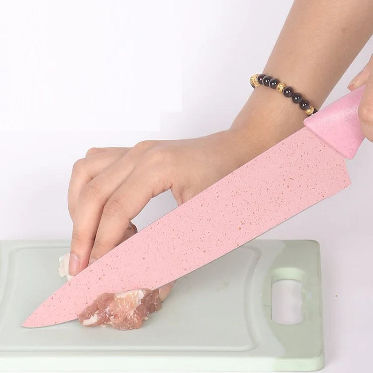 Multifunction 6 Pcs Home Wheat Straw Stainless Steel Skin-peeler  Baby Food Tool  Kitchen Knife Sets