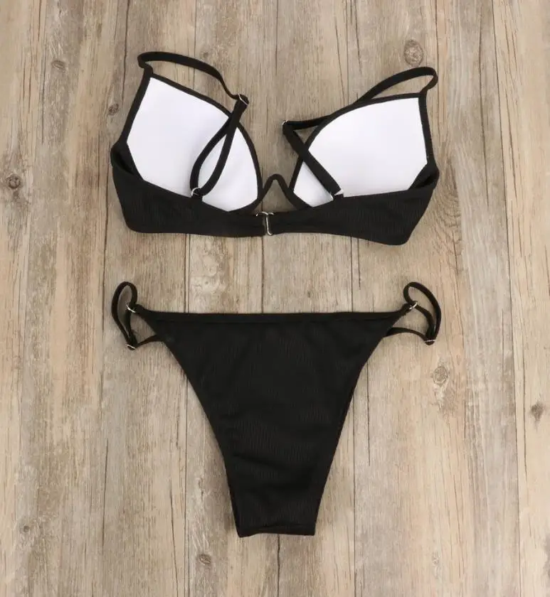 New Arrival Maillot De Bain Femm Underwire Women Wholesales Two Piece Bathing Suit Biknis Sexy Designer Push Up Bikini Swimwear
