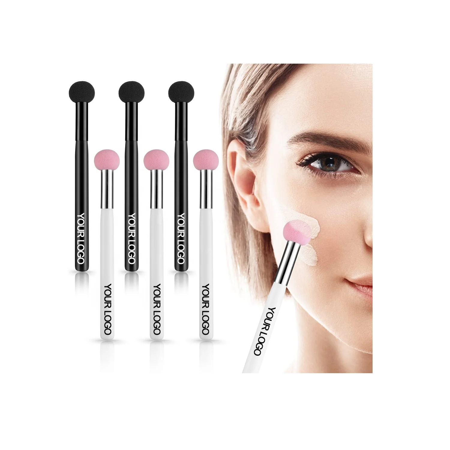 2023 Private Label  Mushroom Head Steamed Bun Foundation Makeup Brush Applicator Pink Sponge Blender Concealer Makeup Brush