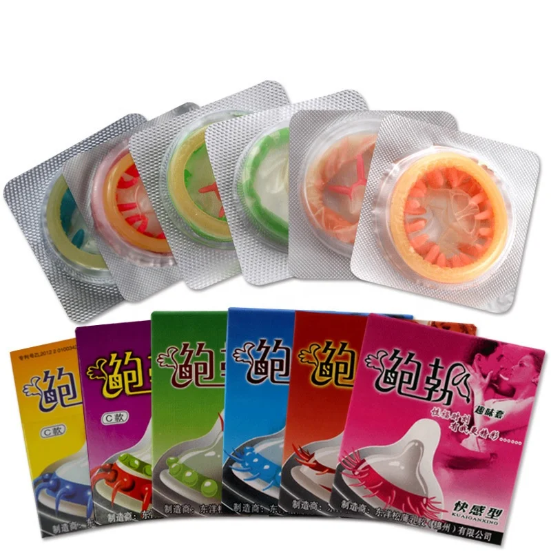 Hot Sale Male Penis Condom Spike Condoms Super Thin Real Touch Vagina Stimulation Natural Latex Male Condoms