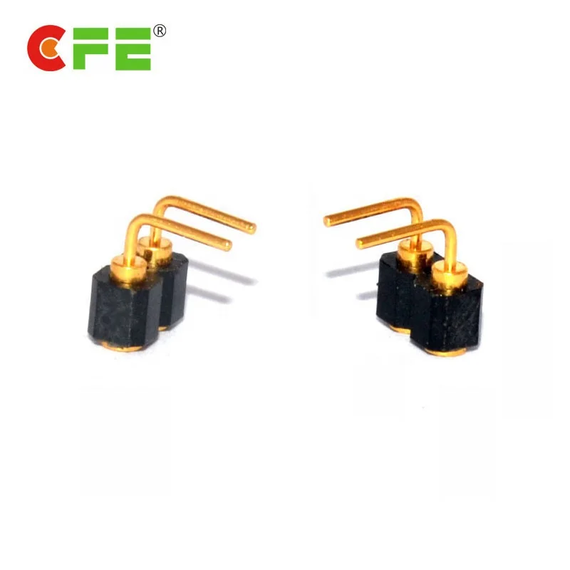 Loaded Contact Pins Single Row 2pin Bending Pogo Pin Connector,spring