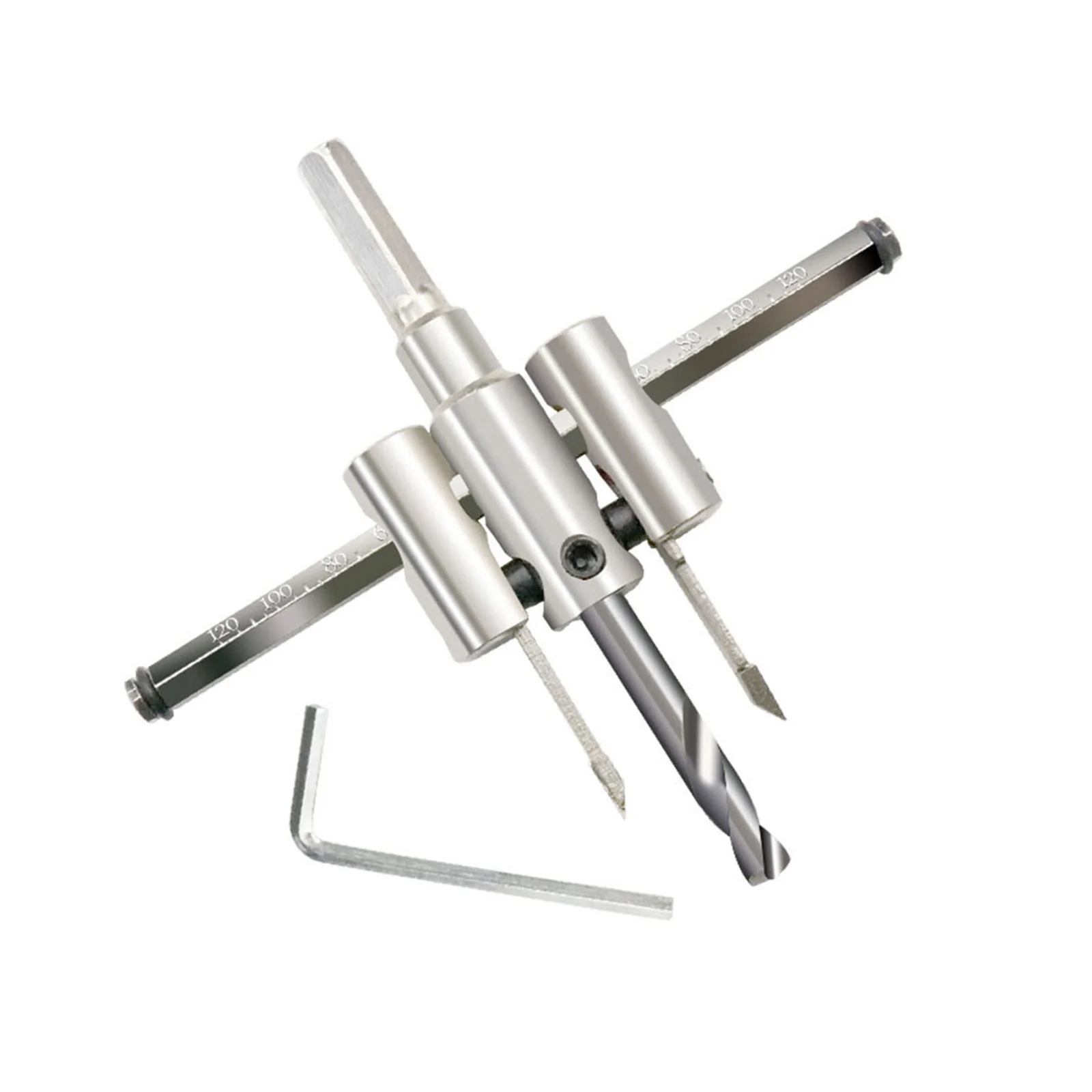 Adjustable Metal Wood Circle Hole Cutting Cutter Wood Drywall Drill Bit Cutter Round Saw Blade Kit DIY Tool 120mm/200mm/300mm