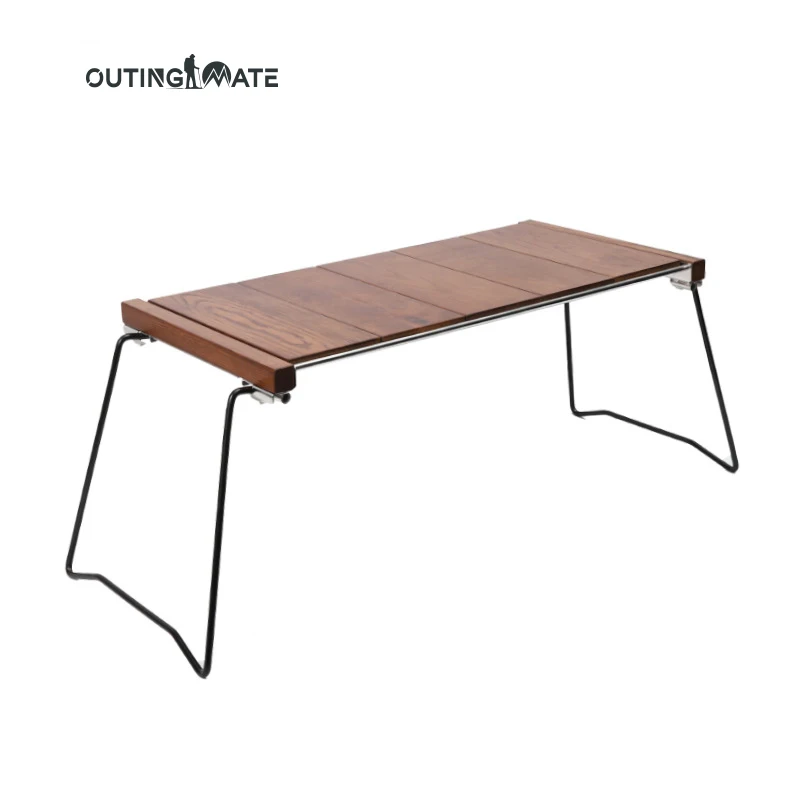 Wholesale Camping Outdoor easy-carrying zebra table Portable BBQ wooden Folding Camping Table