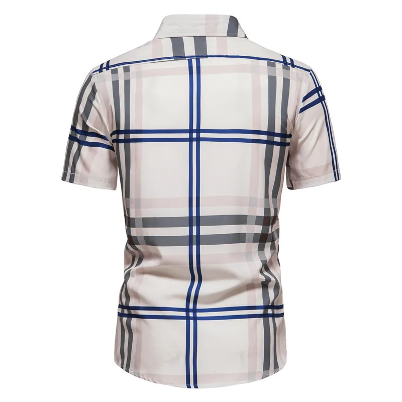 Wholesale men shirts designer print base white men street wear shirts